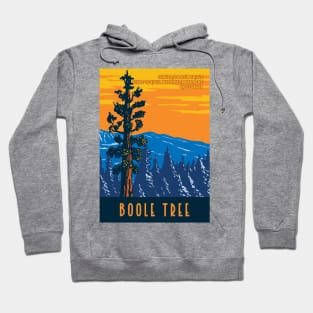 WPA Poster Art of the Boole Tree giant sequoia in Converse Basin Grove of Giant Sequoia National Monument in Sierra Nevada, Fresno County, California Hoodie